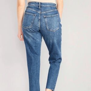 Old Navy Curvy Extra High-Waisted Button-Fly Straight Jeans Size 8